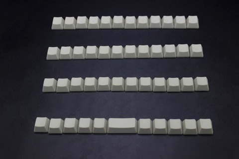 White Black Red Gray Green Yellow Purple Blue Pink Blank Thick PBT OEM Profile Planck Keyset Can Customize Legend ► Photo 1/4