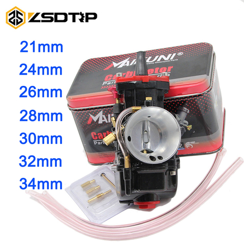 ZSDTRP brand new 21 24 26 28 30 32 34 mm Motorcycle Engine Part Carburetor Mikuni PWK Carburetor With Power Jet Dirt Bike ATV ► Photo 1/6