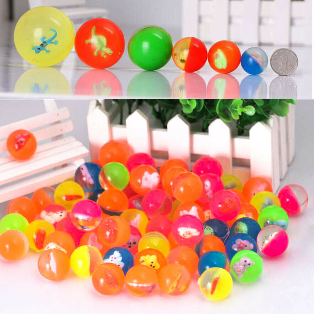 10Pc Small Rubber Bouncing Balls Super Bouncy Elastic Kids Toy Party Filler Gift