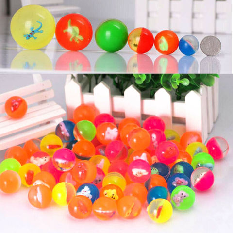 10PCS Bouncy Ball Bouncing Balls Rubber Colorful Super Elastic Outdoor Kid Toys