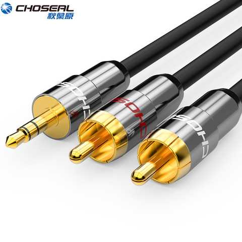 CHOSEAL RCA Cable 3.5mm Male to 2RCA Male Stereo Audio Adapter Cable for Smartphone Amplifiers Subwoofer Audio Mixer Jack Cables ► Photo 1/6