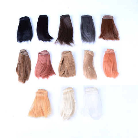 10cmx100cm DIY New Colorful Welf Fringe Bangs Wig Extension High-temperature Wire Handmade Hair for 1/3 1/4 BJD Doll Accessories ► Photo 1/6