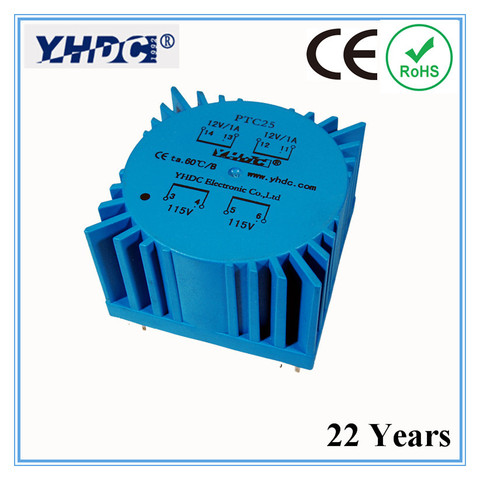 PTC25 For Audio usage 25VA 2*115V/2*12V toroidal transformer, encapsulated transformer ► Photo 1/1