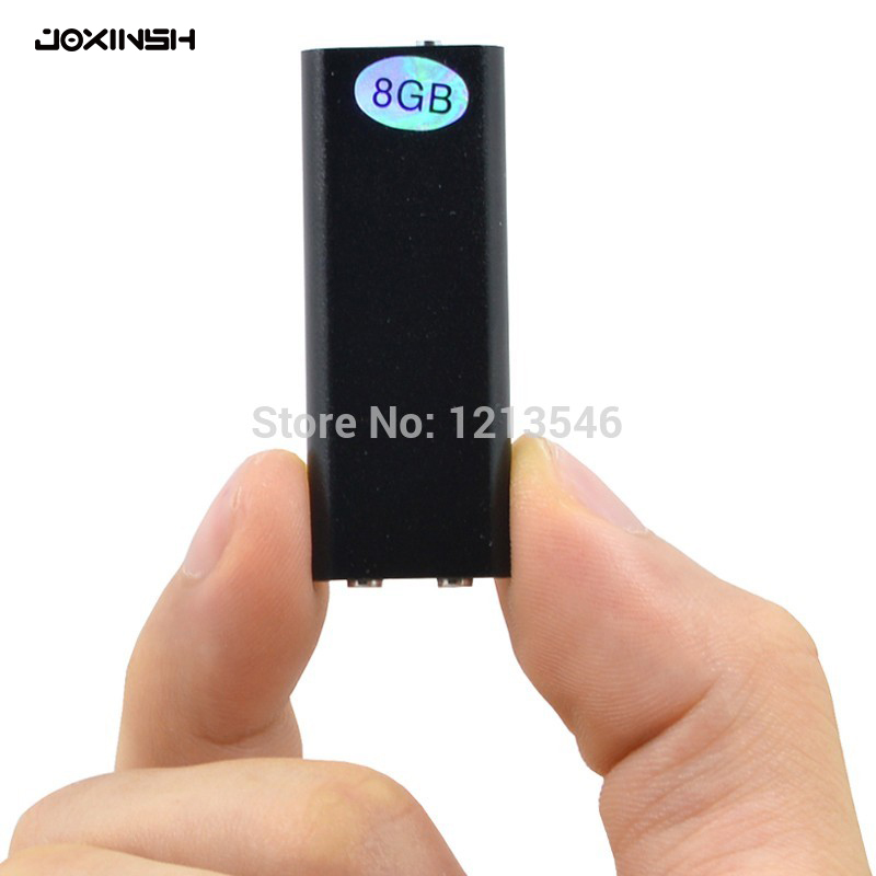 MonoDeal Digitales Diktiergerät mit Mini-USB-Anschluss tragbares Diktiergerät und MP3-Musik-Player integrierter 8 GB Flash-Speicher schwarz