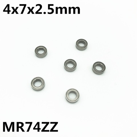 10Pcs MR74ZZ 4x7x2.5 mm Deep groove ball bearing Miniature bearing High qualit Advanced High speed MR74Z MR74 ► Photo 1/1