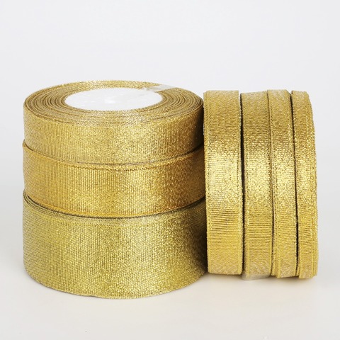 Thin Gold Metallic Ribbon 