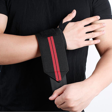 2 pieces Adjustable Wristband Elastic Wrist Wraps Bandages for Weightlifting Powerlifting Breathable Wrist Support 3colors ► Photo 1/6
