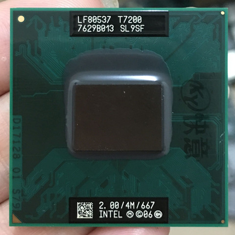 Intel Core 2 Duo T7200 CPU Laptop processor PGA 478 cpu 100% working properly ► Photo 1/1