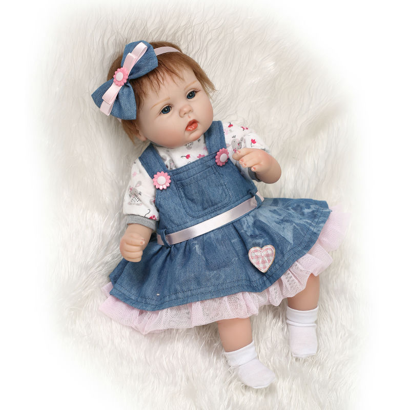 NPK Newborn Reborn Baby Dolls Silicone Cute Soft Babies Doll