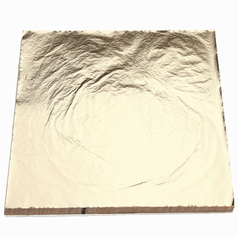 100 sheets genuine copper leaf and 100 sheets imitation silver leaf  aluminum foil for Gilding 14x14cm - AliExpress