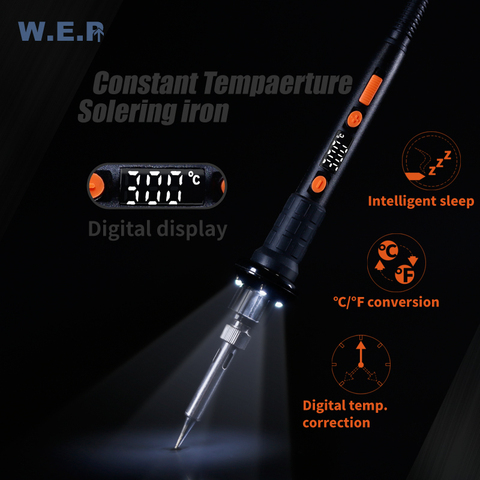WEP 928D-II Soldering iron 3 LED lamp Digital Temperature Correction LED Digital Display Sleep Protection Adjustable Temperature ► Photo 1/5
