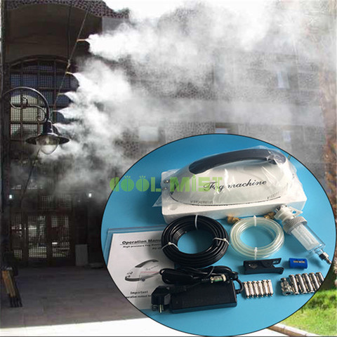 S123 High pressure 0.2L/Min mini fog machine with 6pcs nozzles mister set dry fog misting system for patio cooling cooling ► Photo 1/1