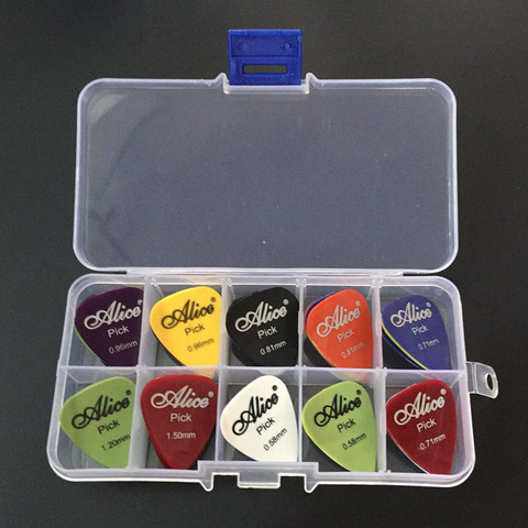 30 guitar picks 1 box case Alice acoustic electric bass pic plectrum mediator guitarra musical instrument thickness mix 0.58-1.5 ► Photo 1/5