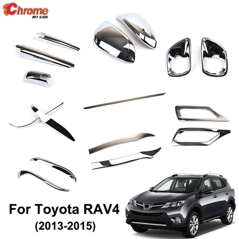 Astra Depot Chrome Front Rear Fog light lamp Cover Trim For Toyota RAV4 2013 2014 2015 bleqi.co.ltd 