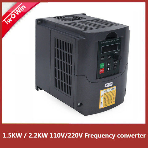 2.2KW/1.5KW Frequency Converter 110V/220V VFD Variable Frequency Driver AC/DC Spindle Inverter For CNC Spindle Motor ► Photo 1/6