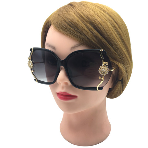 Luxury Brand New Women Sunglasses with Fine Lace and Rhinestone Decoration Semi-Rimless Frame Travel Sun Glasses Ladies Eyewear ► Photo 1/6