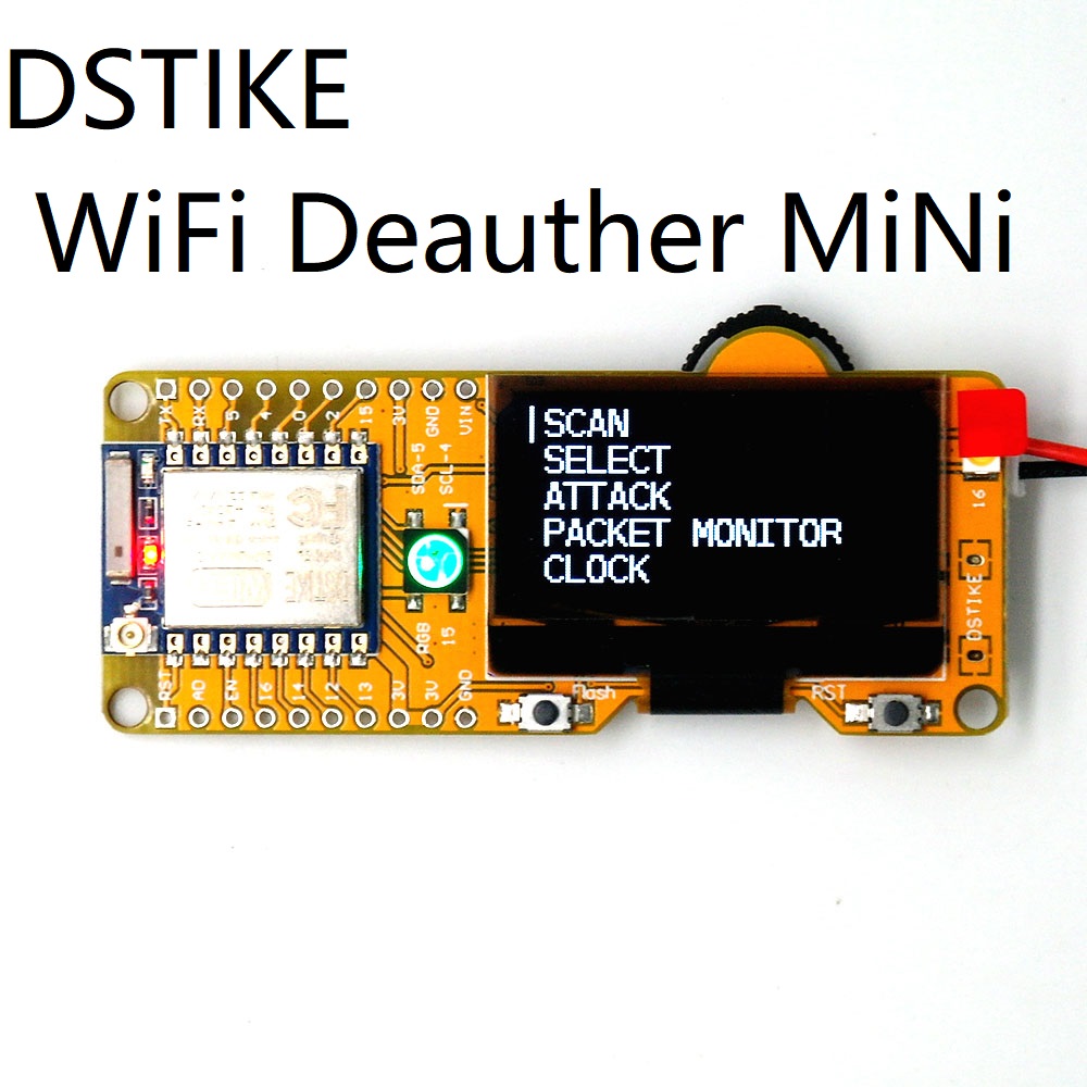 DSTIKE DEAUTHER MINI ESP8266 Wi-Fi Development Board con OLED e NODEMCU DSTIKE DEAUTHER MINI ESP8266 Wi-Fi Development Board con OLED e NODEMCU