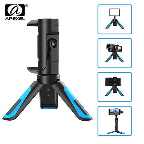APEXEL Universal Camera Tripod Portable Stretch Handheld Tripod With Mobile Phone Clip Smartphone For Gopro xiaomi iPhone ► Photo 1/6