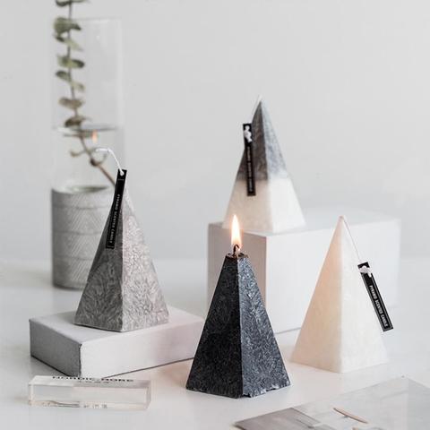 Luxury Candle Nordic Style Geometric Cone Pentagonal Aromatherapy Candle Essential Oil Candle Stylish Home Decoration ► Photo 1/6