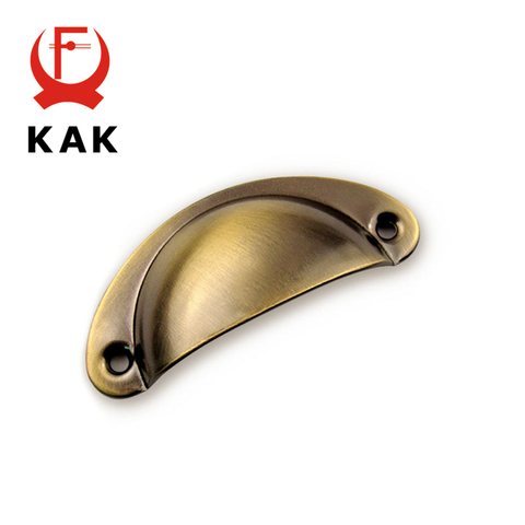 KAK 4PCS Bronze Metal Handles 50x20mm ZAKKA Box Pulls Mini Drawer Knobs Shell Cabinet Handle Antique Brass Furniture Handle ► Photo 1/6