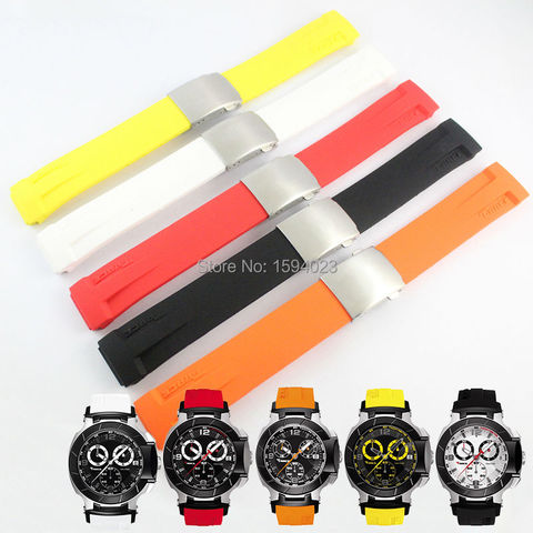 T-RRCE Expert Black Silicone rubber Strap T048 Watch band for T048417A 21mm ► Photo 1/6