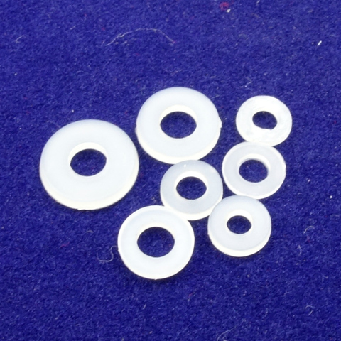 M2 M2.5 M3 M4 M5 M6 M8 M10 M12 White Plastic Nylon Washer Plated Flat Spacer Seals Washer Gasket Ring ► Photo 1/6