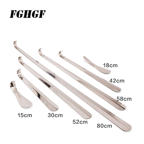 Stainless steel shoehorn 15-80 cm 7 sizes shoehorn Shoe lifter shoe feeder metal shoe extractor ► Photo 1/6