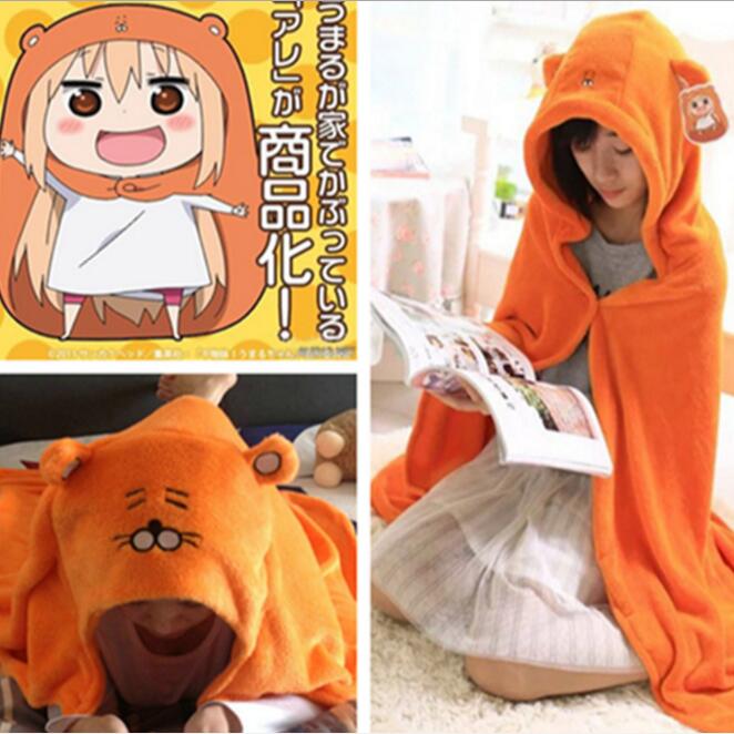 KINOMOTO Anime Cosplay Flannel Cloak Cape Hoodies Coat Daily Nap Throw Blanket Quilt DOMA Umaru #1 