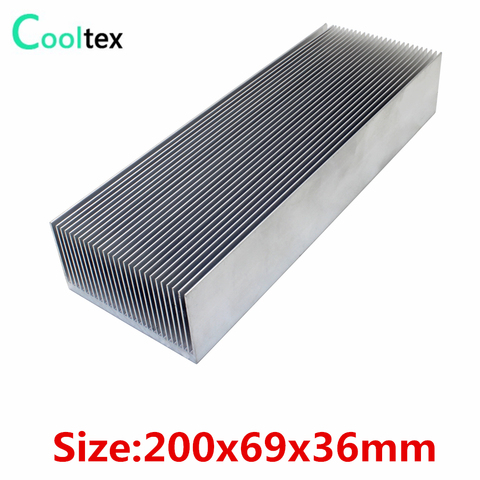 (High power)  200x69x36mm Aluminum heatsink  Heat Sink radiator cooler for chip LED Electronic cooling ► Photo 1/4