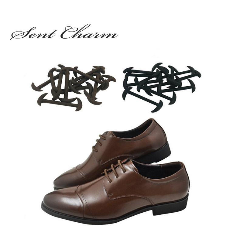 12Pcs Fashion Elastic Free Tying No Tie Lazy Silicone Shoelace Dress Shoe Laces'