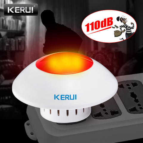 KERUI J009 Loud Indoor Siren Wireless Flashing Siren Alarm Horn Red Light Strobe Siren For GSM Home and Business Alarm Security ► Photo 1/6