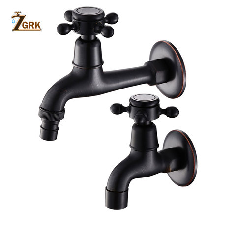 ZGRK Brass Antique black outside tap, washing machine faucet, toilet bibcocks,tap,Decorative Outdoor Garden Faucet ► Photo 1/6