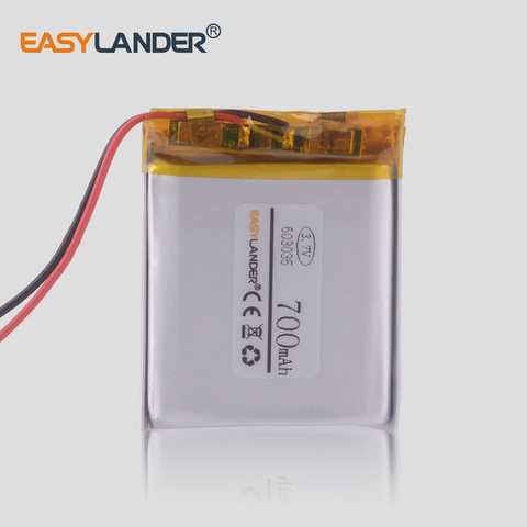 Polymer battery 700 mah 3.7 V 603035 smart home Li-ion battery For navigation video recorder bluetooth speaker lamp ► Photo 1/1