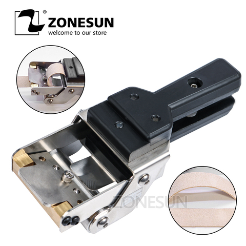 ZONESUN  Free Shiping Leather Paring Machine Manual Leather Skiver Leather Splitter With 5pcs Double Sharping Blade ► Photo 1/1