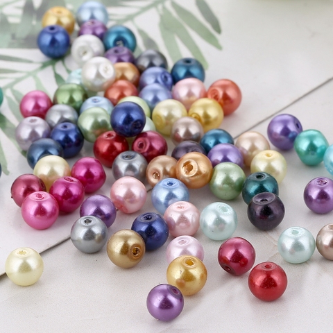 Mulit Matt Color Round Imitation Garment Pearl With holes For DIY Art Necklace Fashion Jewelry Making Accessories 4/6/8/10/12mm ► Photo 1/1