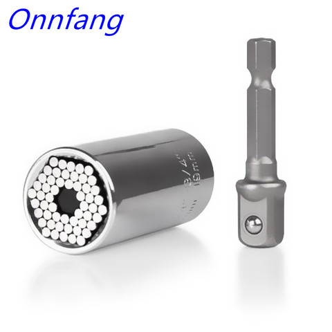 Universal Torque Wrench Head Set Socket Sleeve 7-19mm Power Drill Ratchet Bushing Spanner Key Magic Multi Hand Tools ► Photo 1/6