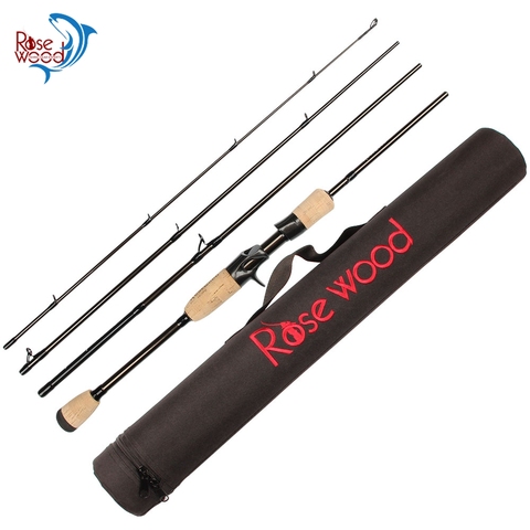 RoseWood High Quality Journey 6604 1.98m Fishing Rod M Power Carbon Fiber Spinning/Casting Travel Rod Lure 7g-21g Fishing Tackle ► Photo 1/1