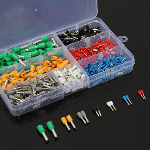 600Pcs Cord Pin End Terminals Wire Copper Crimp Connector Insulated Bootlace Cooper Ferrules 22-10AWG Terminators Kit ► Photo 1/6
