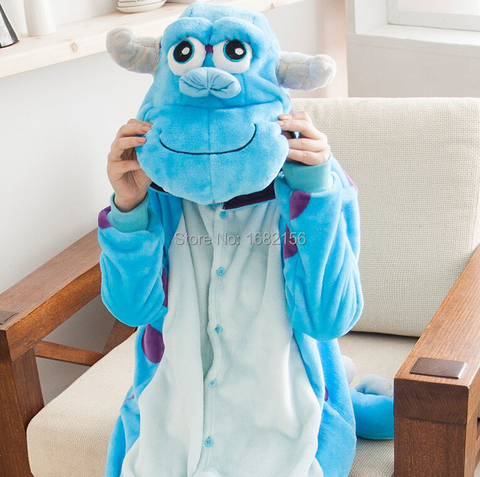 Kigurumi Blue Monster University Sulley Sullivan Onesies Pajamas Cartoon Costume Cosplay Pyjamas Party Dress Pijamas ► Photo 1/6