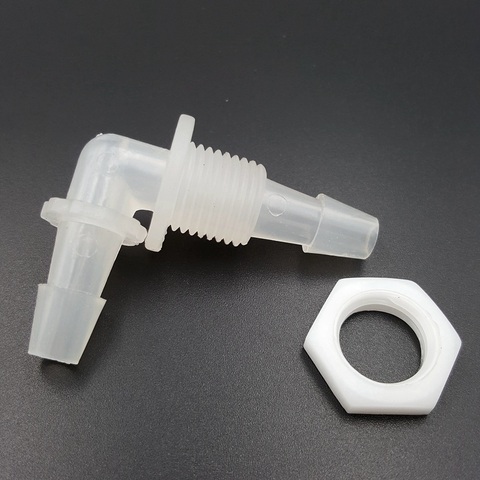 1Set PE Food Grade Threading Elbow Pipe Hose Connector Equal Diameter Gladhand for Hose Silicone Tube ► Photo 1/2