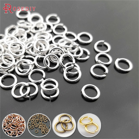 (13056)15g~20g,Diameter 3MM 3.2MM 4MM 5MM 6MM 7MM 8MM Brass Jump Rings Split Rings Jewelry Charms Connect Findings Accessories ► Photo 1/6