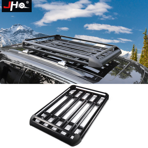 JHO Aluminum Alloy Roof Rack Cargo Carrier Luggage Basket For 2011-2022 Ford Explorer 2014-2022 Jeep Grand Cherokee 2016 2017 18 ► Photo 1/6