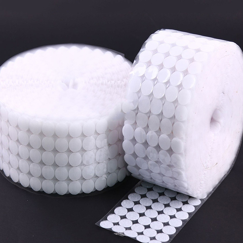 100Pairs 10/15/20/25/30mm Strong Self Adhesive Fastener Tape Dots Glue on Hooks and Loops Sticker White Black Disc Coins Magic ► Photo 1/6