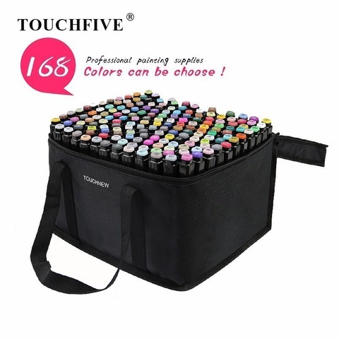 TOUCHFIVE Optional 168 Colors  Art Markers Brush Pen Sketch Alcohol Based Markers Dual Head Manga Drawing Pens Art Supplies ► Photo 1/6