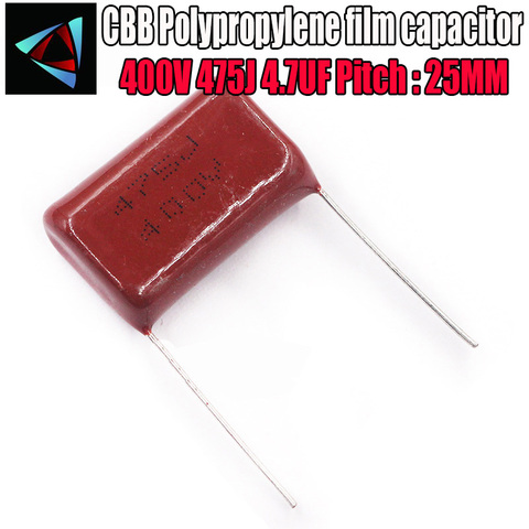 5pcs 400V 475J 4.7UF  Pitch 25mm CBB filme de Polipropileno capacitor ► Photo 1/1