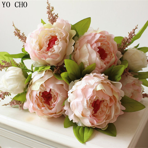 YO CHO (7 heads/bunch) 2016 New.Silk / Simulation / Artificial flower Peony flower bouquet.Free shipping. ► Photo 1/6