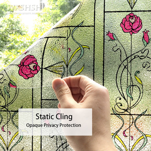 1/2/3/5M Decorative Window Film Static Cling Stained Glass Stickers Sun Block Christmas Decorations For Home Iron Art ► Photo 1/6