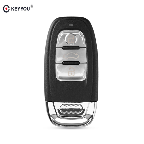 KEYYOU For Audi A4l A3 A4 A5 A6 A8 Quattro Q5 Q7 A6 A8 Remote Key Shell Case Fob Replacement Car Key Shell 3 Buttons ► Photo 1/5