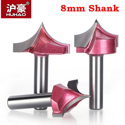 HUHAO Ipc 8mm Shank Woodworking Cutter CNC Tungsten steel Router Bits for wood carbide Woodworking Engraving Tools carving bit ► Photo 1/6