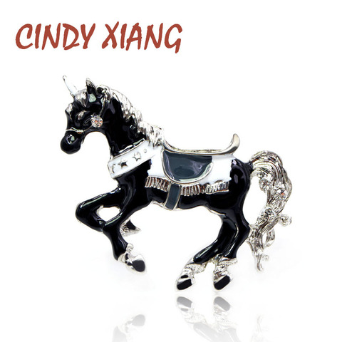 CINDY XIANG Enamel Unicorn Brooches for Women Fashion Animal Horse Brooch Pin Elegant Party Coat Accessories Drop Shipping Gift ► Photo 1/5